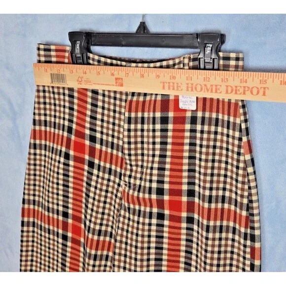 Free People Jules Plaid Pants 6 Flare Wide Leg High Rise Academia Preppy Clueles - Picture 8 of 10